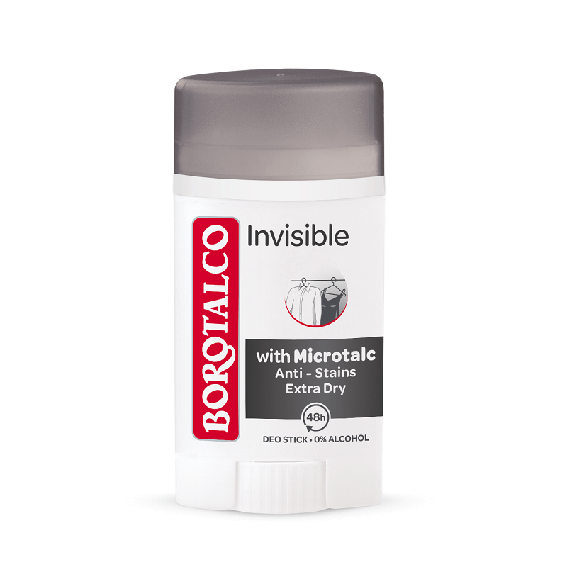 Deodorant stick Invisible, 40ml, Borotalco Frumusete si ingrijire