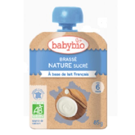 Desert Bio din iaurt natural, +6 luni, 85 g, BabyBio