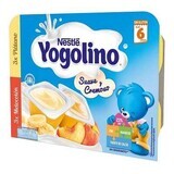 Desert Yogolino Duo Banana și Piersica, +6luni, 6x60g, Nestle
