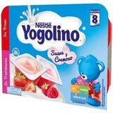 Desert Yogolino Duo Căpșuni și Zmeura, +8luni, 6x60g, Nestle