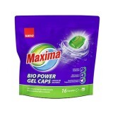 Detergent capsule pentru rufe, Bio Power Gel, 16 capsule, Sano Maxima