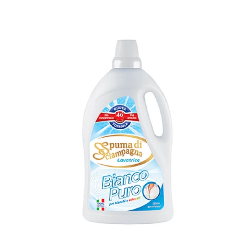Detergent lichid de rufe Bianco Puro Extra White, 2530 ml, Spuma di Sciampagna Mama si copilul