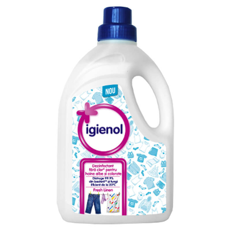 Dezinfectant lichid pentru haine Fresh Linen, 1.5 L, Igienol Mama si copilul