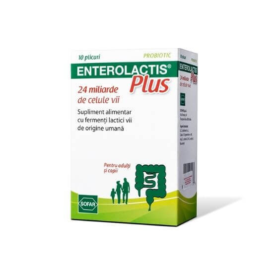 Enterolactis Plus, 10 plicuri, Sofar Vitamine si suplimente