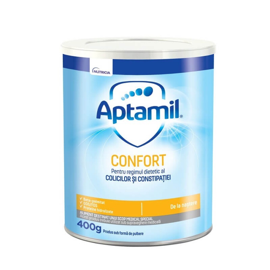 Formulă de lapte Aptamil Confort, 400 g, Nutricia recenzii