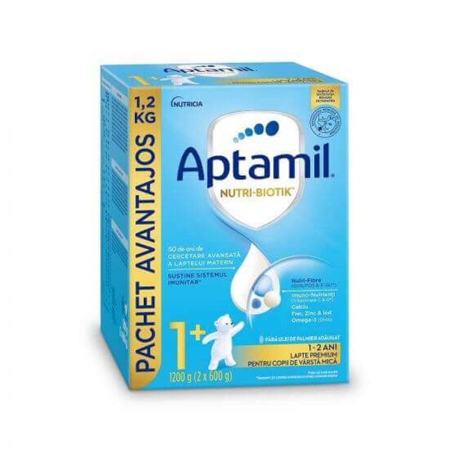 Formula de lapte cu Pronutra Advance Nutri Biotic, +1 an, 1200 g, Aptamil recenzii