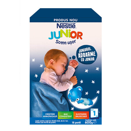 Formula de lapte praf de continuare Junior Somn Ușor, +12 luni, 600 g, Nestle