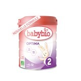 Formula de lapte praf de continuare Optima 2, 6 - 12 luni, 800 g, Babybio
