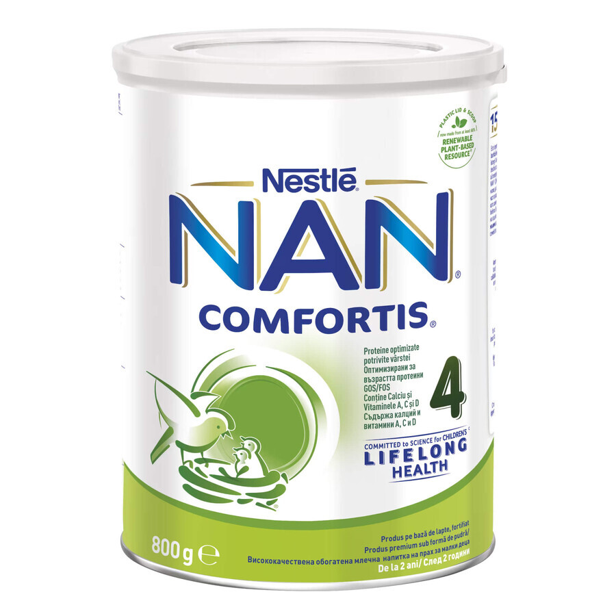 Fórmula láctea de continuación Nan 4 Comfortis, +2 años, 800 g, Nestlé