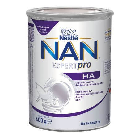 lapte praf nan 0 6 luni Formulă lapte praf Premium Hipoalergenic Nan HA, +0 luni, 400 g, Nestlé