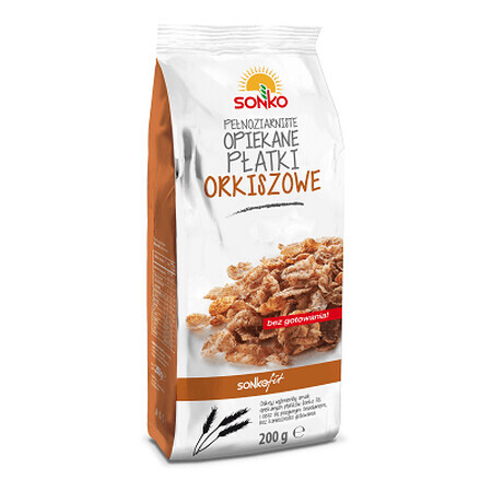 Fulgi de cereale din alac prăjit, fără zahăr,  200 g, Sonko