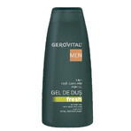 Gel de Ducha Fresco 3 en 1, 400ml, Gerovital Men