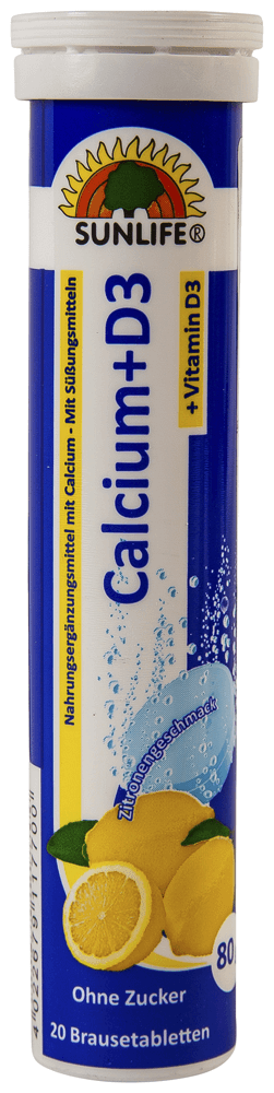 Calcium cu Vitamina D3, 20 tablete, Sunlife
