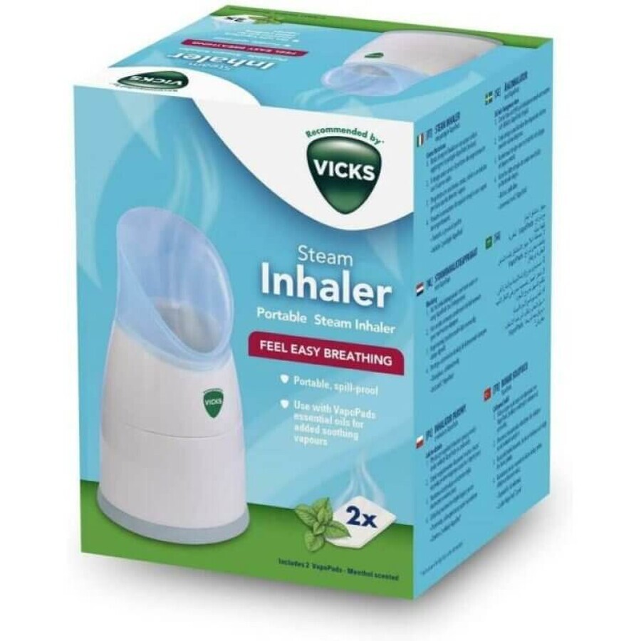 Inhalator portabil cu aburi cu 2 tablete de mentol, TOW015046, Vicks