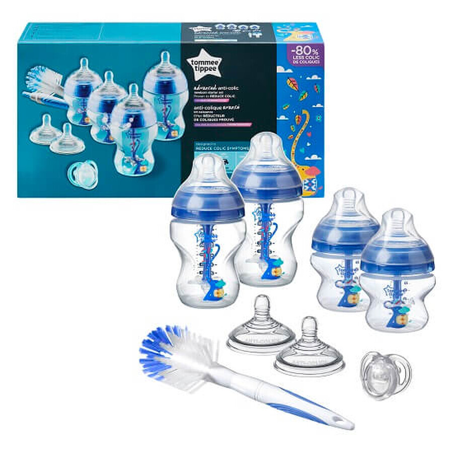 Kit biberoane pentru nou nascut cu sistem de ventilatie, Advanced, +0 luni, Tommee Tippee