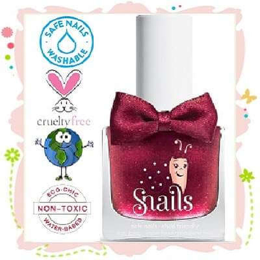 Lac de unghii Ojă pentru copii Festive Red Velvet, 10.5ml, Snails