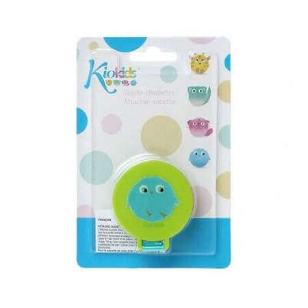 Lant suzeta cu clips blue verde, 1395K, Kiokids