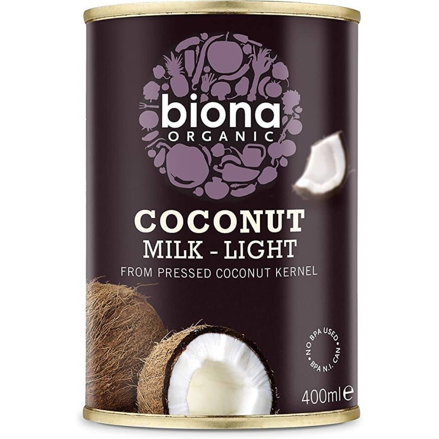 Lapte de cocos Light Organic, 400 ml, Biona