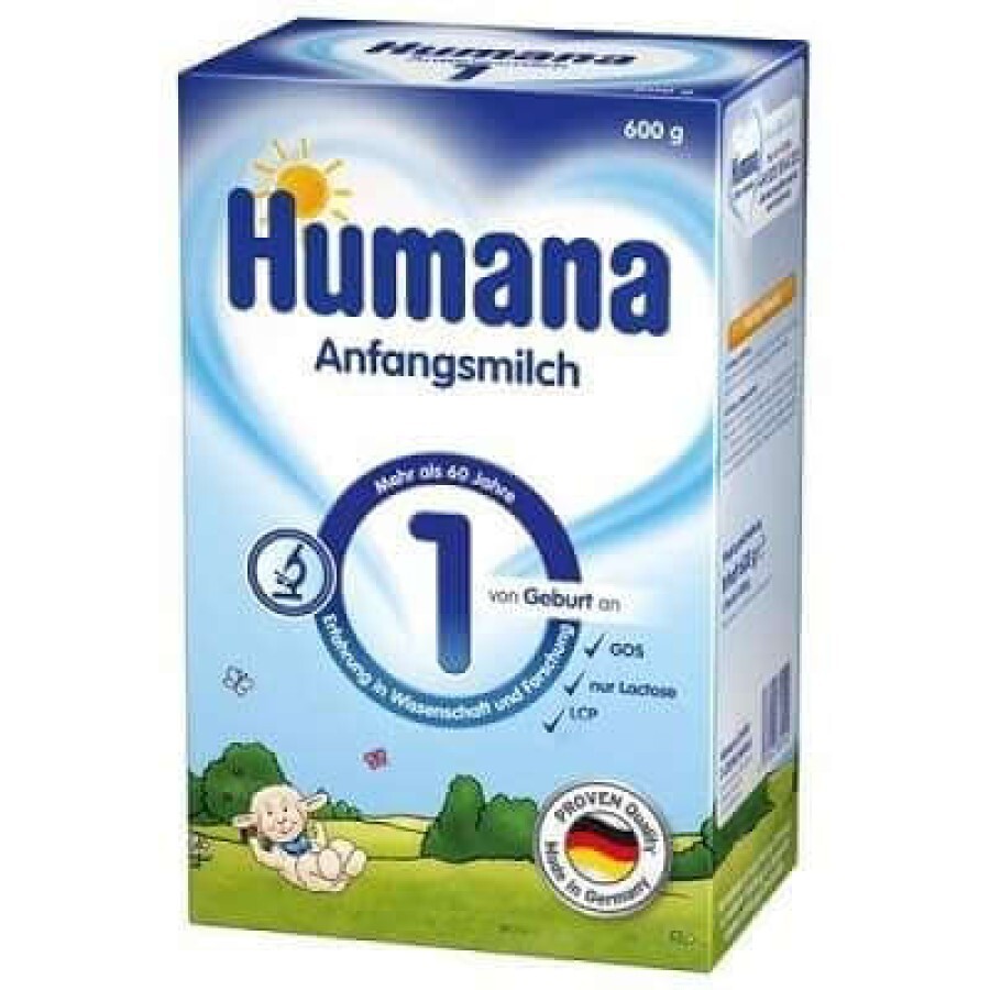 Lapte praf Formula 1, +0 luni, 600 g, Humana