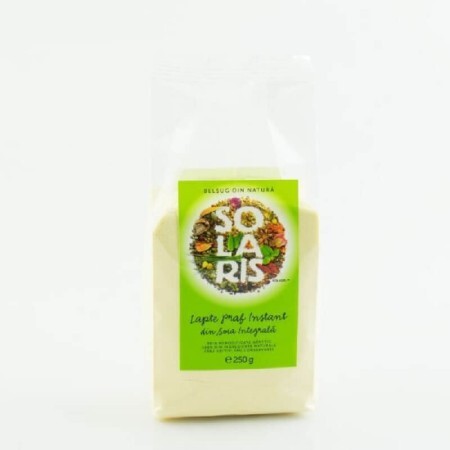 Lapte praf instant din soia integrala, 250 gr, Solaris