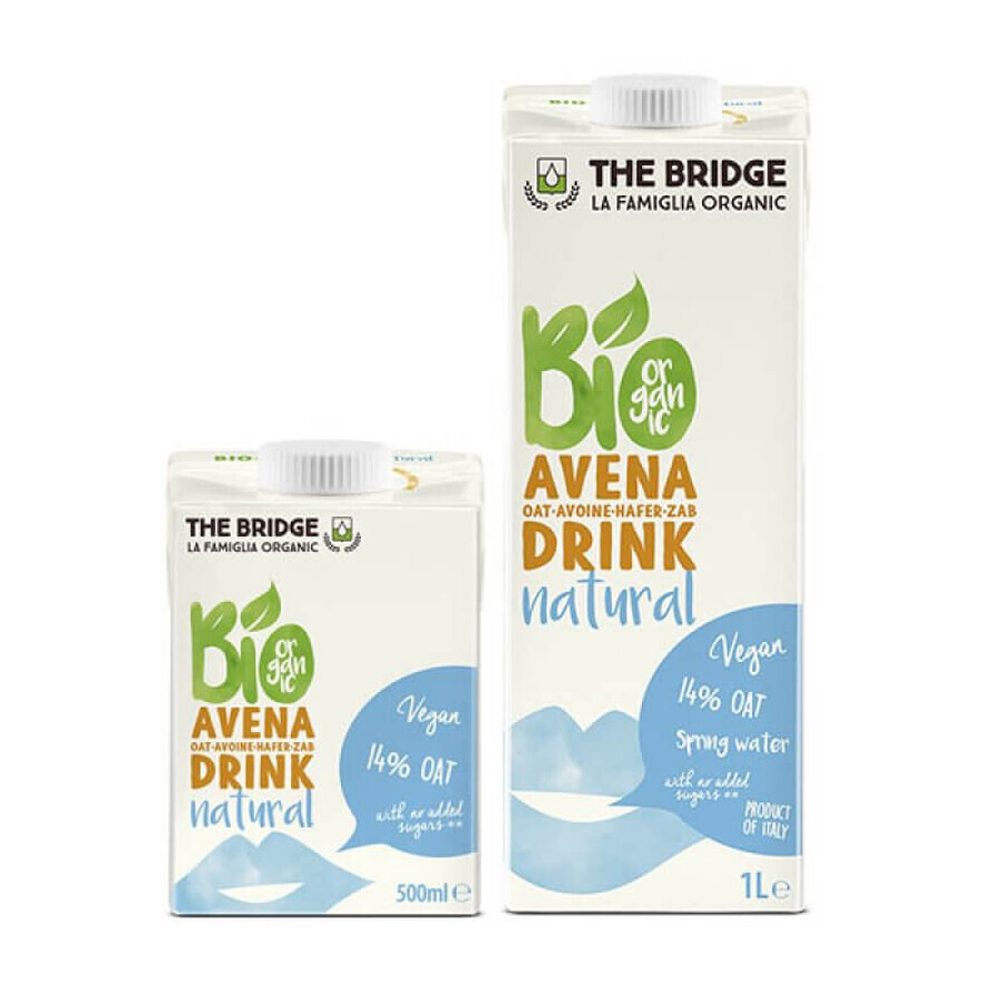 Lapte vegetal de ovaz Bio, 1L, The Bridge