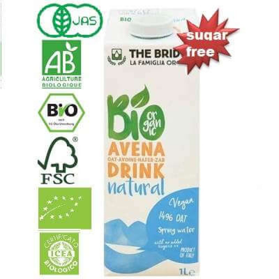 Lapte vegetal de ovaz Bio, 1L, The Bridge recenzii