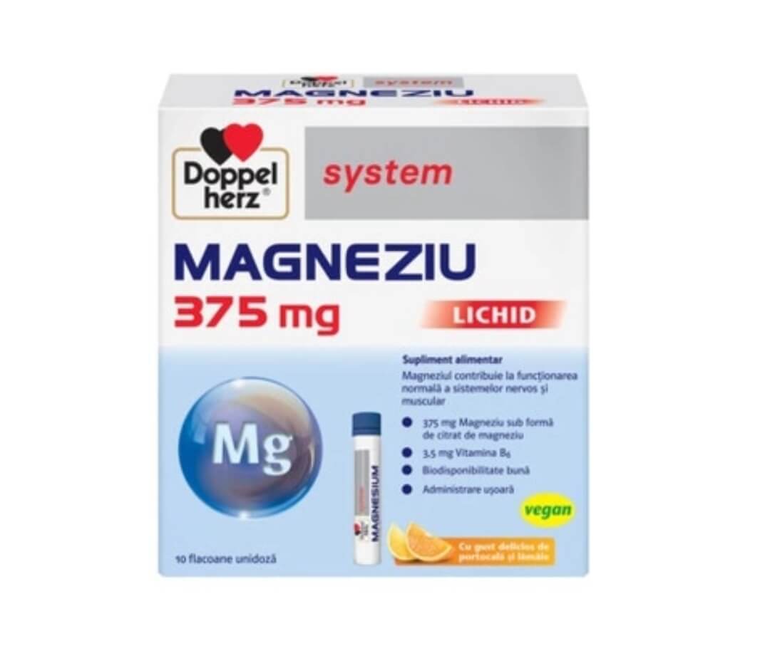 kollagen 11.000 plus 30 flacoane unidoza doppelherz Magneziu 375 mg, 10 flacoane unidoza, Doppelherz (vegan)