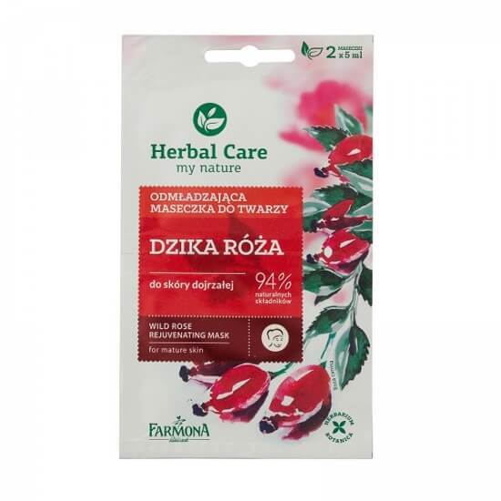 Masca cu trandafir salbatic, Herbal Care, 2x5ml, Farmona Frumusete si ingrijire