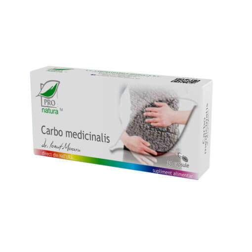Carbo Medicinalis, 30 capsule, Pro Natura Vitamine si suplimente