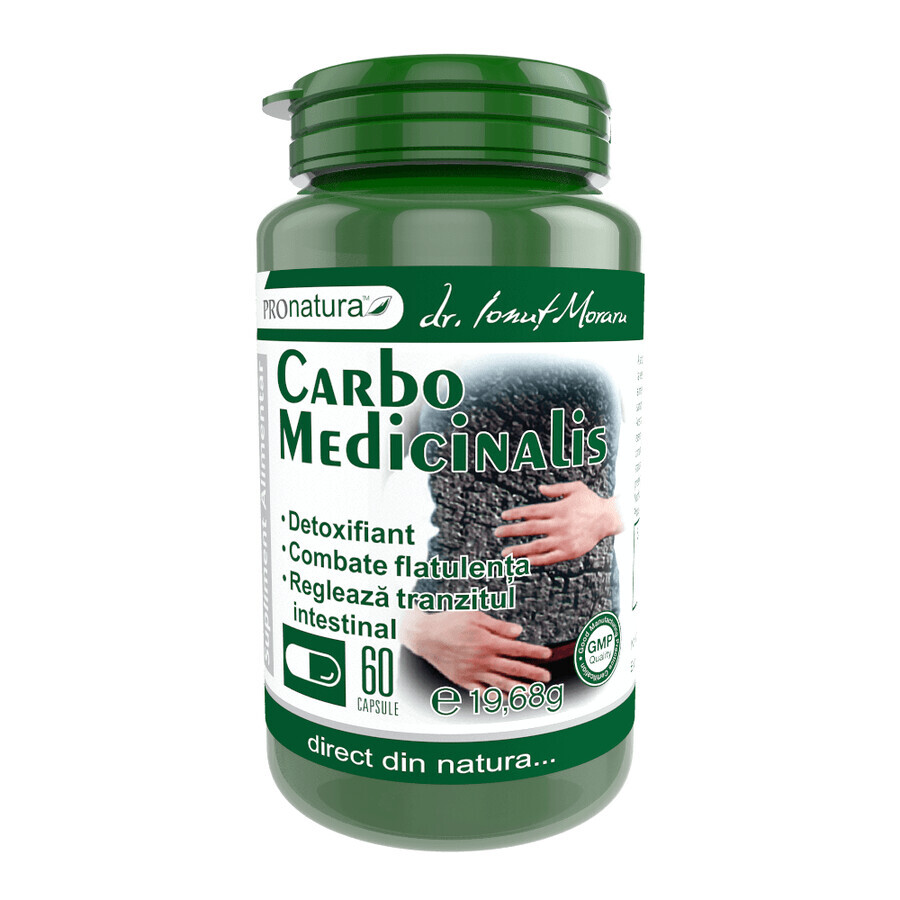 Carbo Medicinalis, 60 Kapseln, Pro Natura