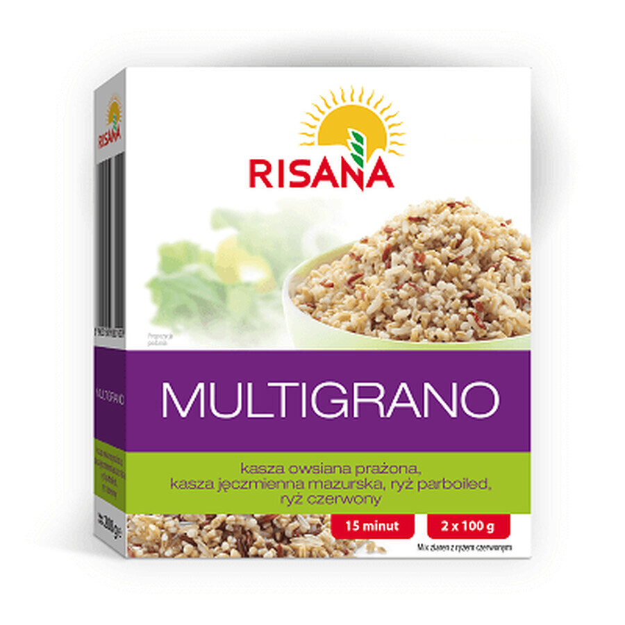 Mix de cereale cu semințe de in - Multigrano, 2x100 g, Risana