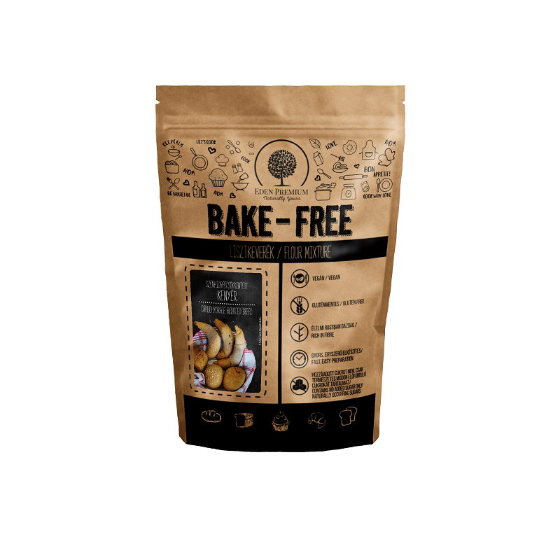 Mix faină pentru paine fără gluten cu nivel scazut de carbohidrati, 1000g, Bake-Free, Eden Premium