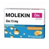 Molekin Zinc cu aroma de portocala, 24 comprimate, Zdrovit