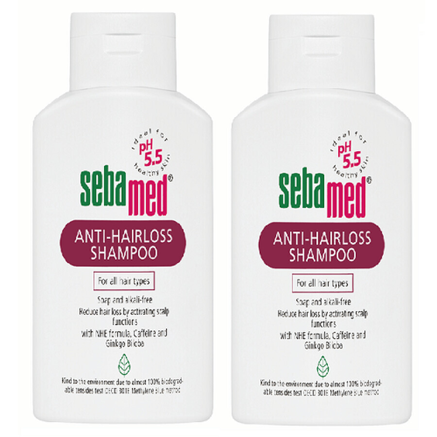 Oferta Pachet Șampon Dermatologic împotriva căderii părului, 200+200 ml, Sebamed