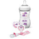 Oferta pachet biberon natural, 260 ml,  pentru fete, SCD628/01, Philips Avent