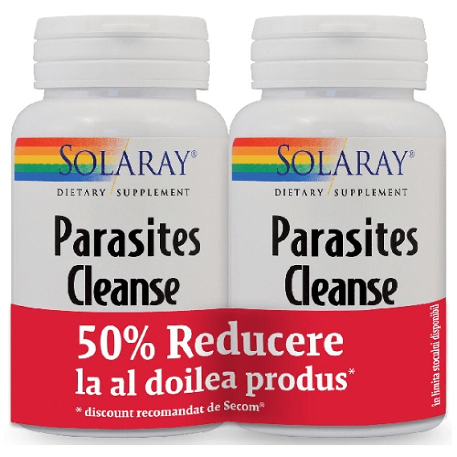 Oferta Pachet Parasites Cleanse, 120 cps, Solaray