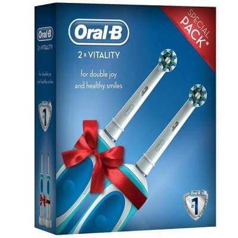 Oferta Pachet Periuța de Dinți Electrică Vitality Cross Action, Oral-B