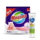 Ofertă Pachet, Detergent pentru rufe Maxima, 2 kg și Cremă Soft Care Anti-iritatii, 100 ml, Sano