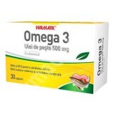 Omega 3 ulei de pește 500 mg cu Vitamina E, 30 capsule, Walmark