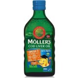 Omega 3 ulei ficat de cod cu aromă tutti-frutti pentru copii, 250 ml, Möller's