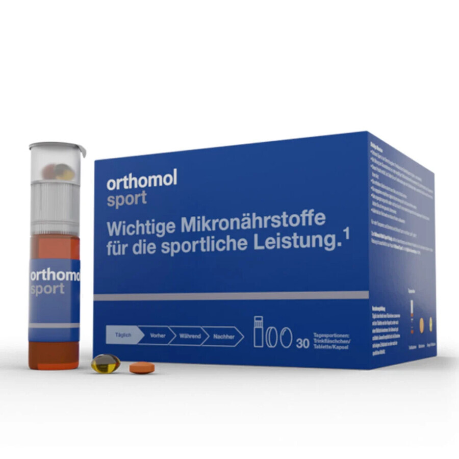 Orthomol Sport, 30 porties kant-en-klare drinkflacons, Orthomol