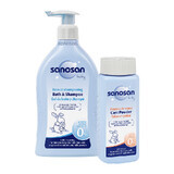 Pachet Șampon îmbăiere 400 ml + Pudră 100 gr, Sanosan