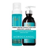 Pachet Crema coafat si Balsam hidratant fara clatire, 160+300ml, Moroccanoil