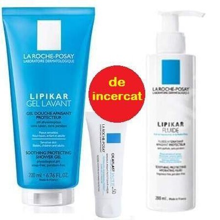 Pachet curățare, hidratare și balsam reparator, +0luni, La Roche Posay