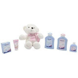 Pachet îngrijire Kids roz cu ursuleț cadou, Sanosan