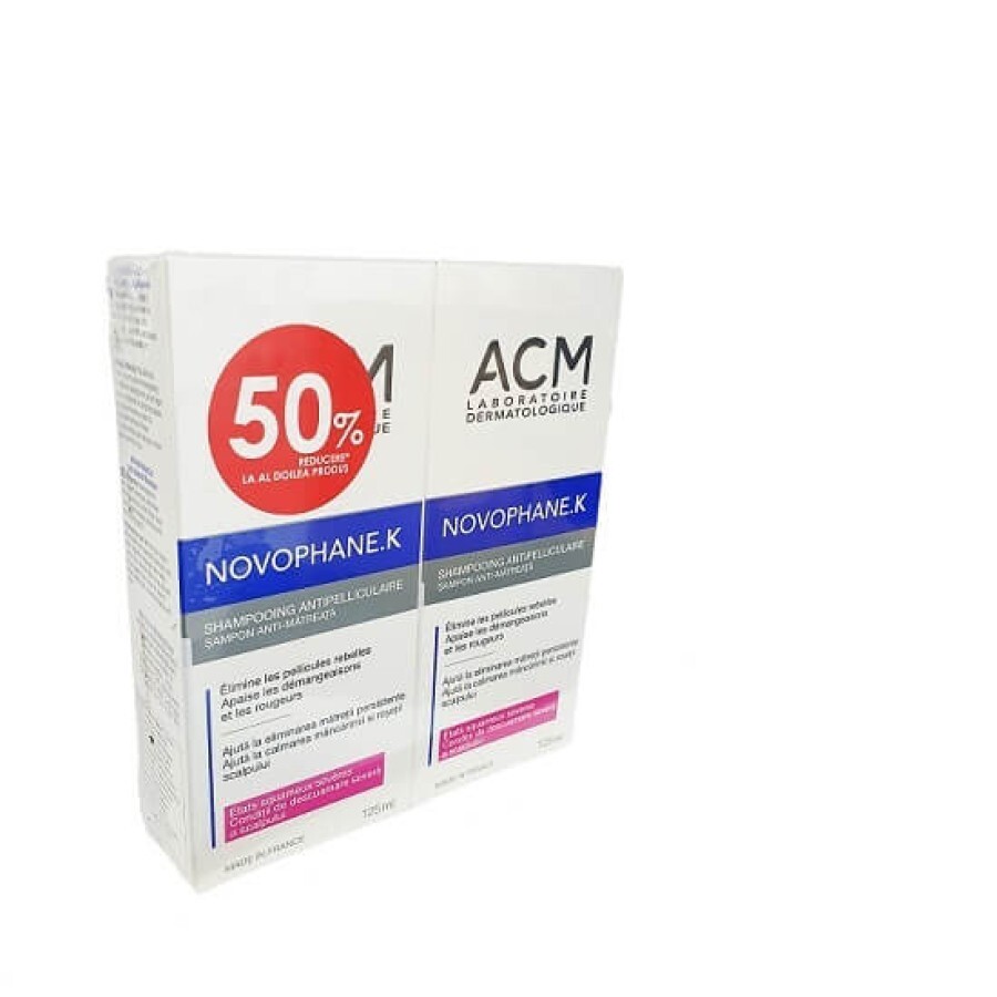 Pachet Sampon Antimatreata Cronica Novophane K + 50% Reducere La Al Doilea Produs, 125 +125 ml, ACM