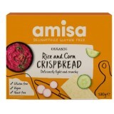 Painici Bio din orez si porumb fara gluten Crispbread , 120g, Amisa