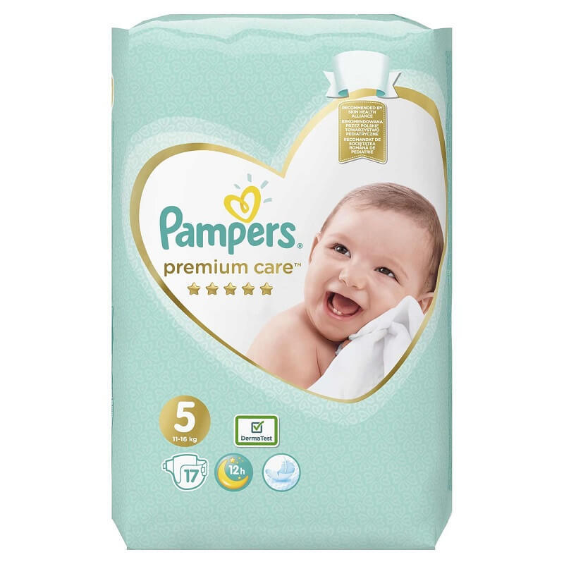 Pampers Premium Care nr 5, 11-16 Kg, 17 buc, Pampers