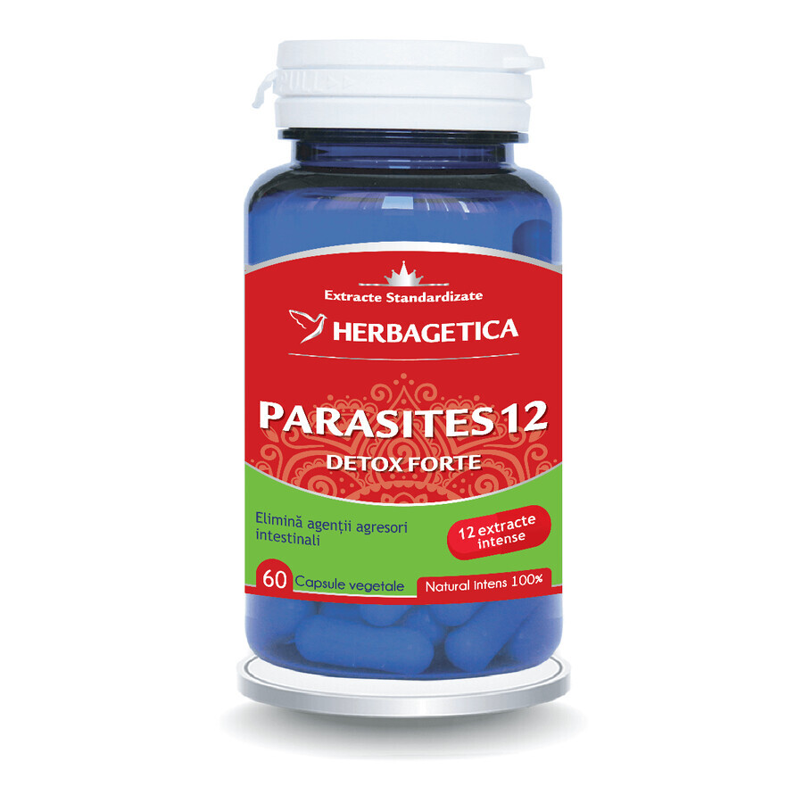 Parasites 12 Detox Forte, 60 capsule, Herbagetica