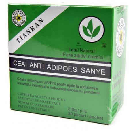 Ceai antiadipos Sanye Tianran, 30 plicuri, China